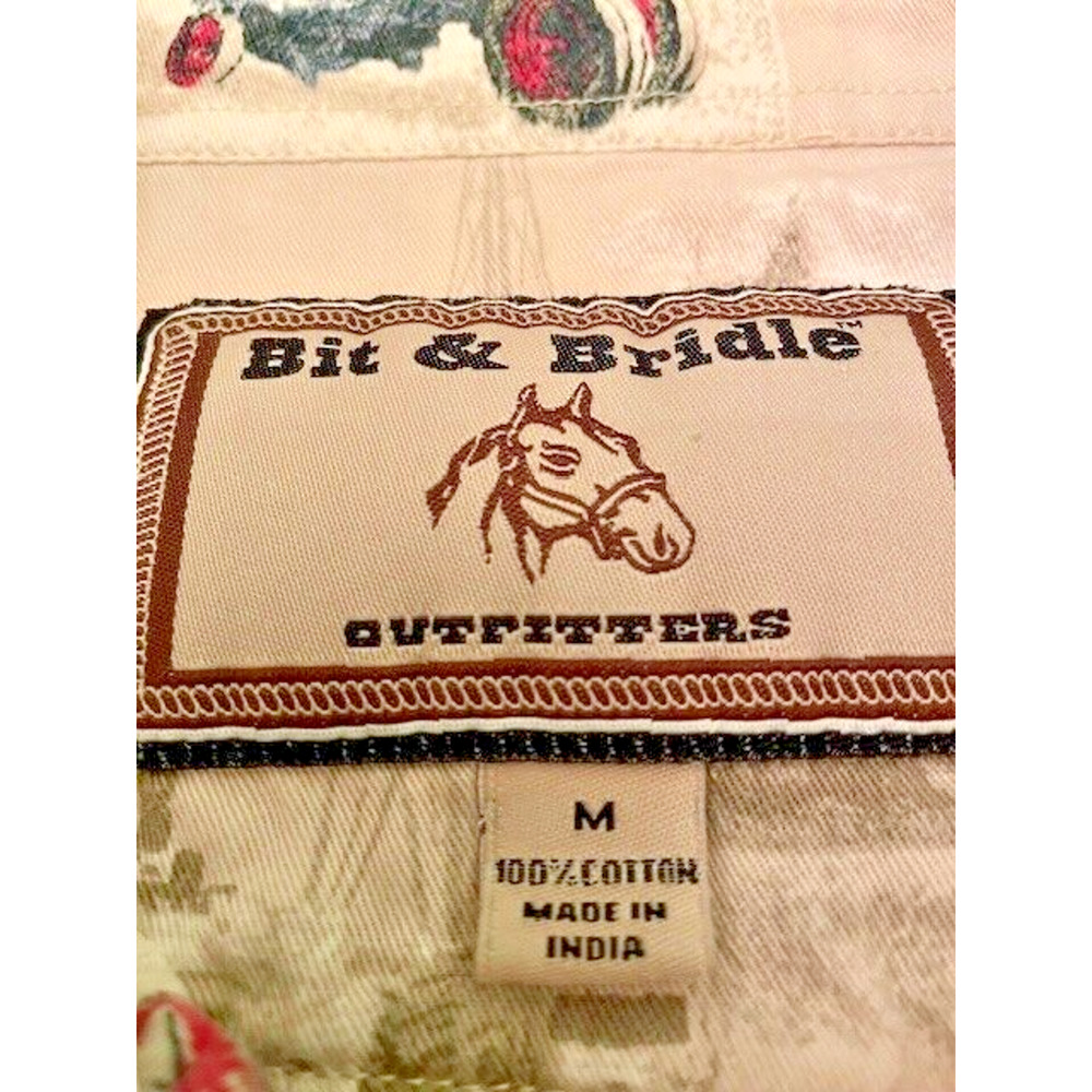 Vintage Bit and Bridle Men's Short Sleeve Western Tractors Shirt Size M - Picture 2 of 10